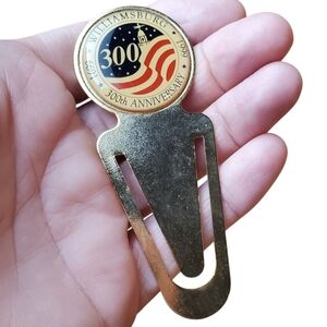 Williamsburg 300th Anniversary Gold Bookmark From 1999.